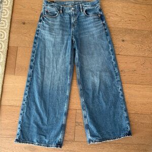 American Eagle Outfitters Blue Flare Jeans Strigid